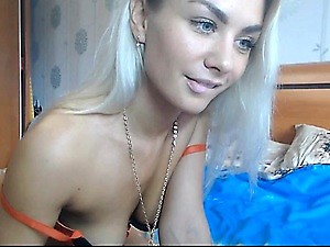 Busty playing with her ass and pussy